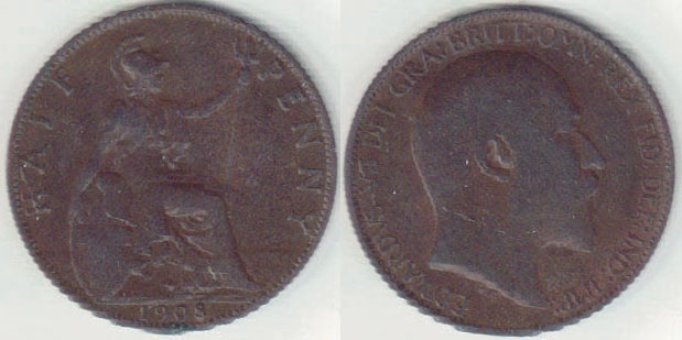 1908 Great Britain Half Penny A008401